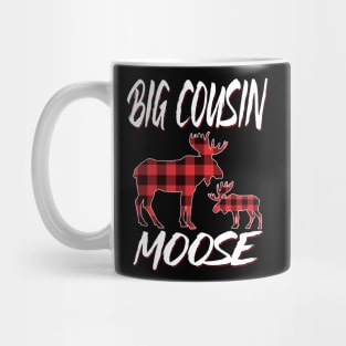 Red Plaid Big Cousin Moose Matching Family Pajama Christmas Gift Mug